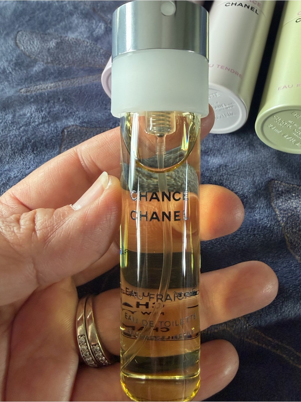 100% GuranteedAuthentic CHANEL Chance Trio Rollerballs — Pink, Pearl, Mint Green - Picture 13 of 15